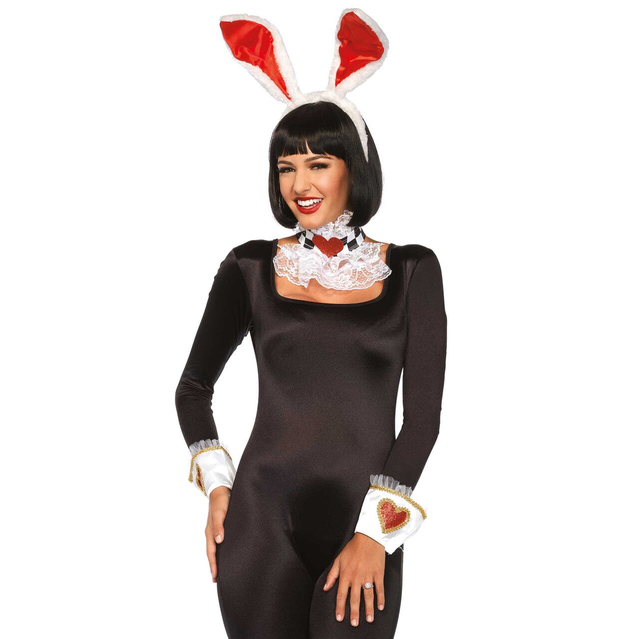 Op deze afbeelding zie je een Accessoires, van het merk Leg Avenue. Witte Konijnen Sexy Verkleedset