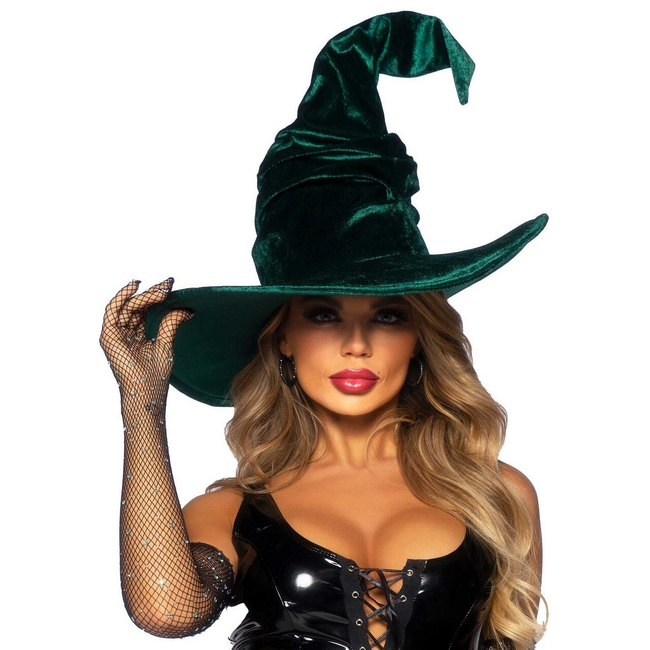 Op deze afbeelding zie je een Accessoires, van het merk Leg Avenue. Groene Tovenaarshoed Magical Touch
