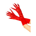Diva Duivel Handschoenen Met Steentjes Rood