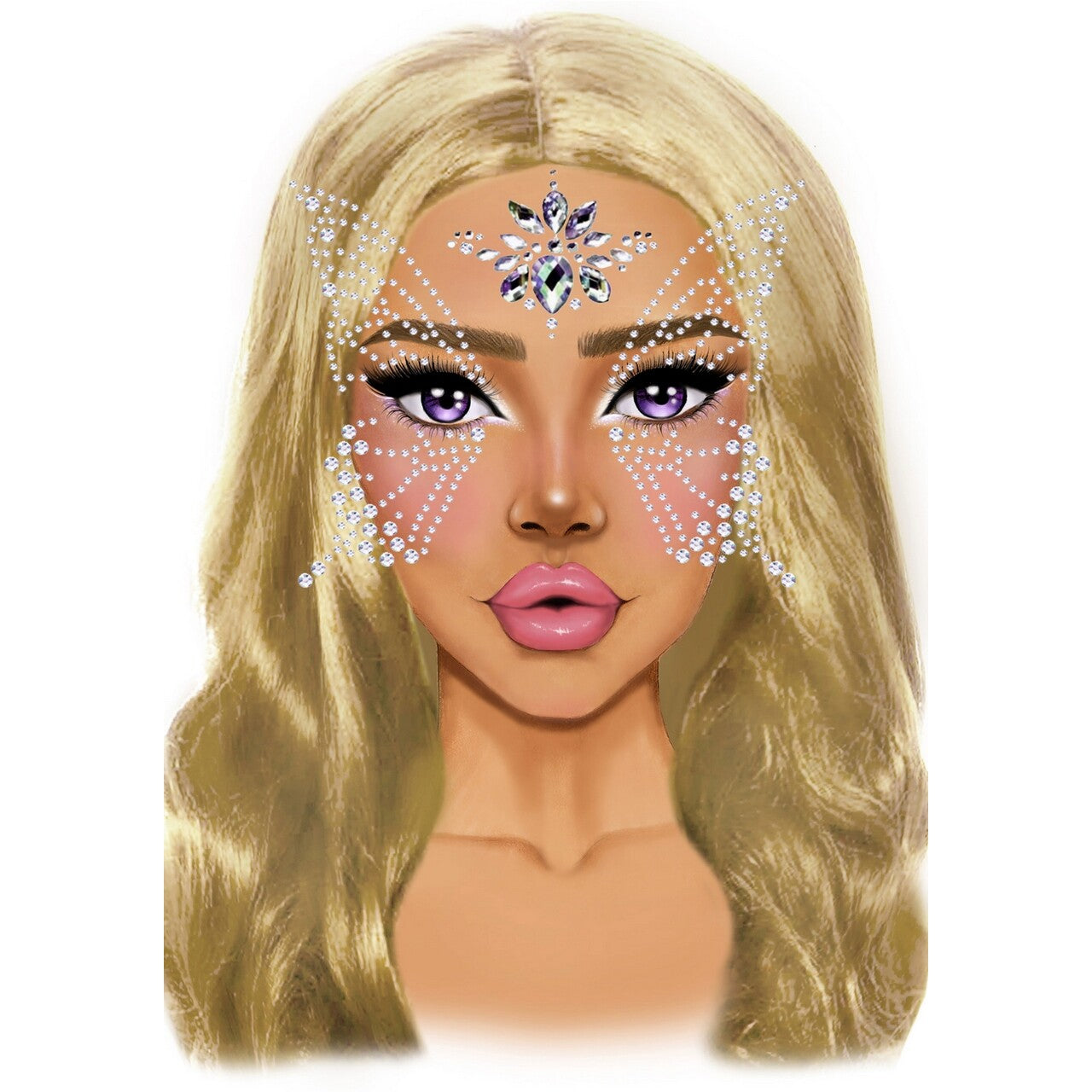 Op deze afbeelding zie je een Accessoires, van het merk Leg Avenue. Fairy Adhesive Face Jewels