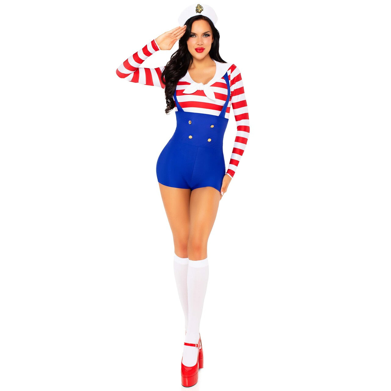 Op deze afbeelding zie je een Kostuums, van het merk Leg Avenue. Sailor Sweetie Costume Vrouw Kostuum
