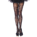 Panty Bloemen Guirlande Zwart