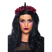 Op deze afbeelding zie je een Accessoires, van het merk Leg Avenue. Duistere Fluwelen Eenhoorn Hoofdband Unicorn