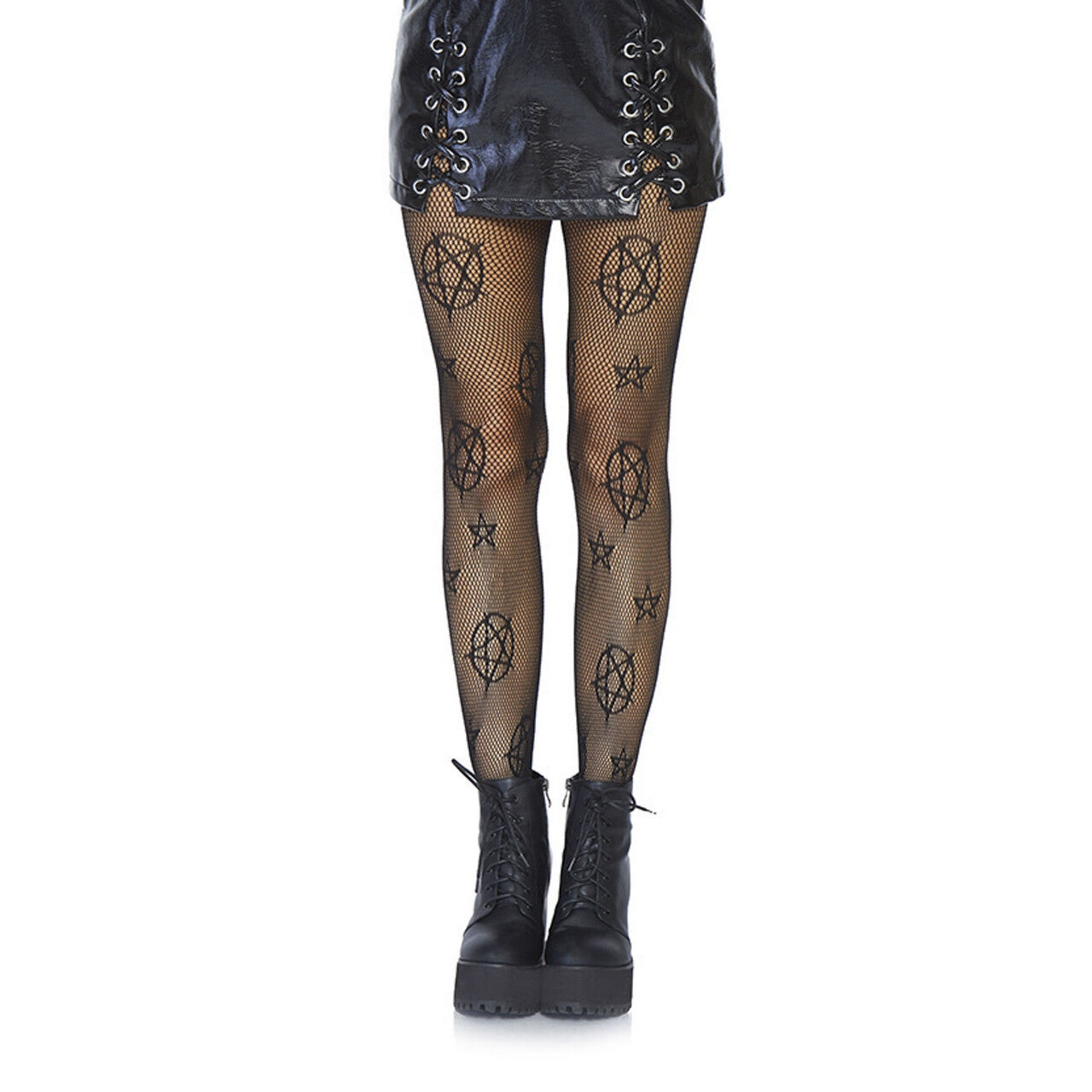 Op deze afbeelding zie je een Accessoires, van het merk Leg Avenue. Net Panty Met Occulte Symbolen Halloween