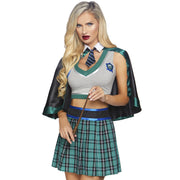 Op deze afbeelding zie je een Kostuums, van het merk Leg Avenue. Sinistere Zweinstein Tovenaar Slytherin Vrouw Kostuum