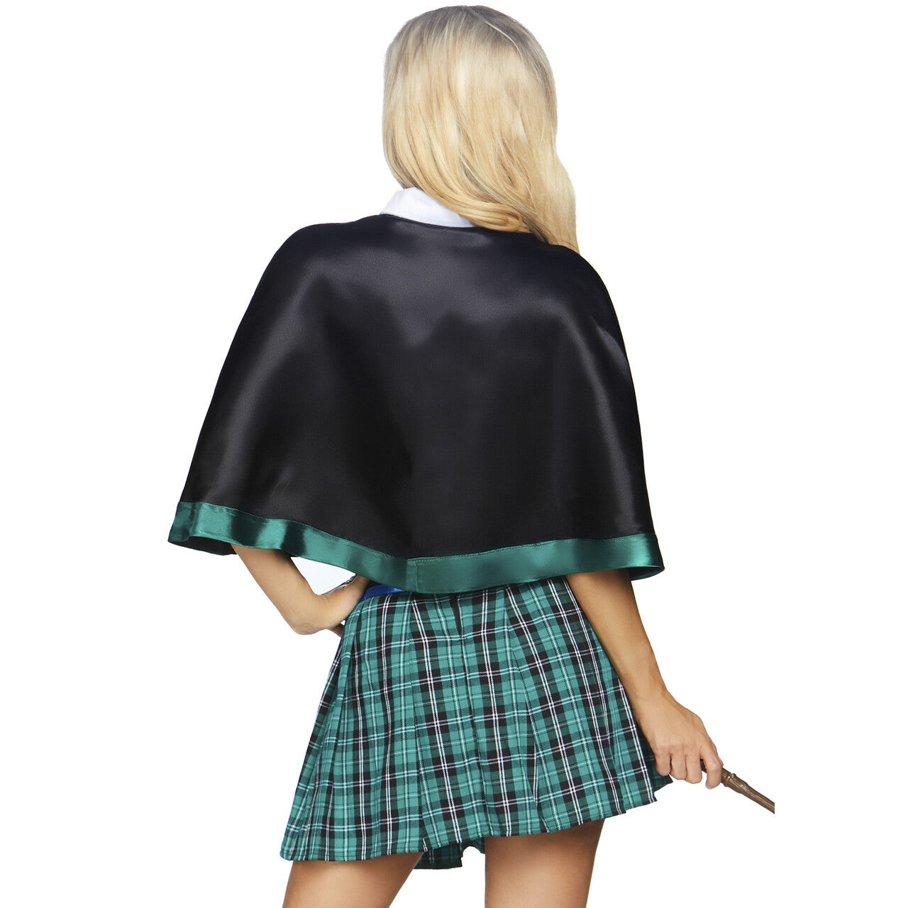 Op deze afbeelding zie je een Kostuums, van het merk Leg Avenue. Sinistere Zweinstein Tovenaar Slytherin Vrouw Kostuum