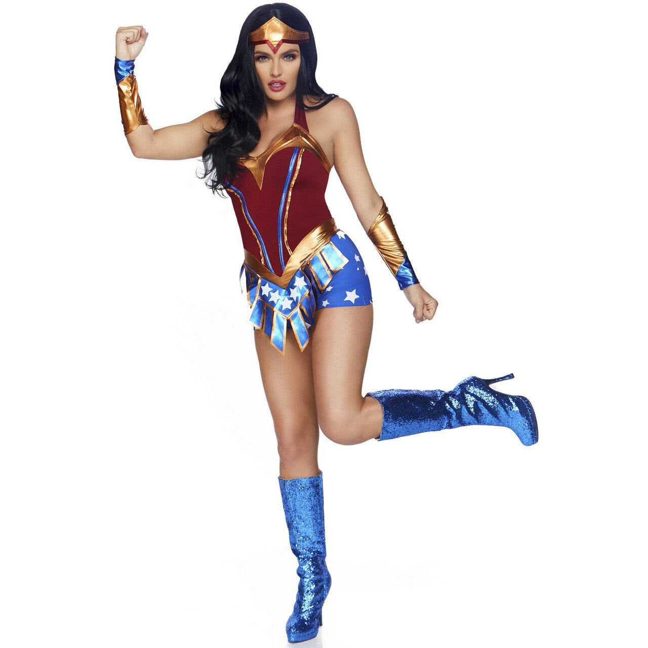Op deze afbeelding zie je een Kostuums, van het merk Leg Avenue. Super Sexy Held Wonder Woman Vrouw Kostuum