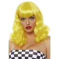 Gele Verstelbare Retro Bob Pruik