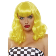 Op deze afbeelding zie je een Accessoires, van het merk Leg Avenue. Gele Verstelbare Retro Bob Pruik
