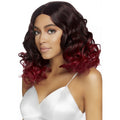 Verstelbare Ombre Spoeling Pruik Twee Kleuren Bruin Rood