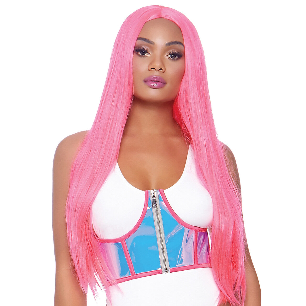 Op deze afbeelding zie je een Accessoires, van het merk Leg Avenue. Blauwroze Corset Buikriem