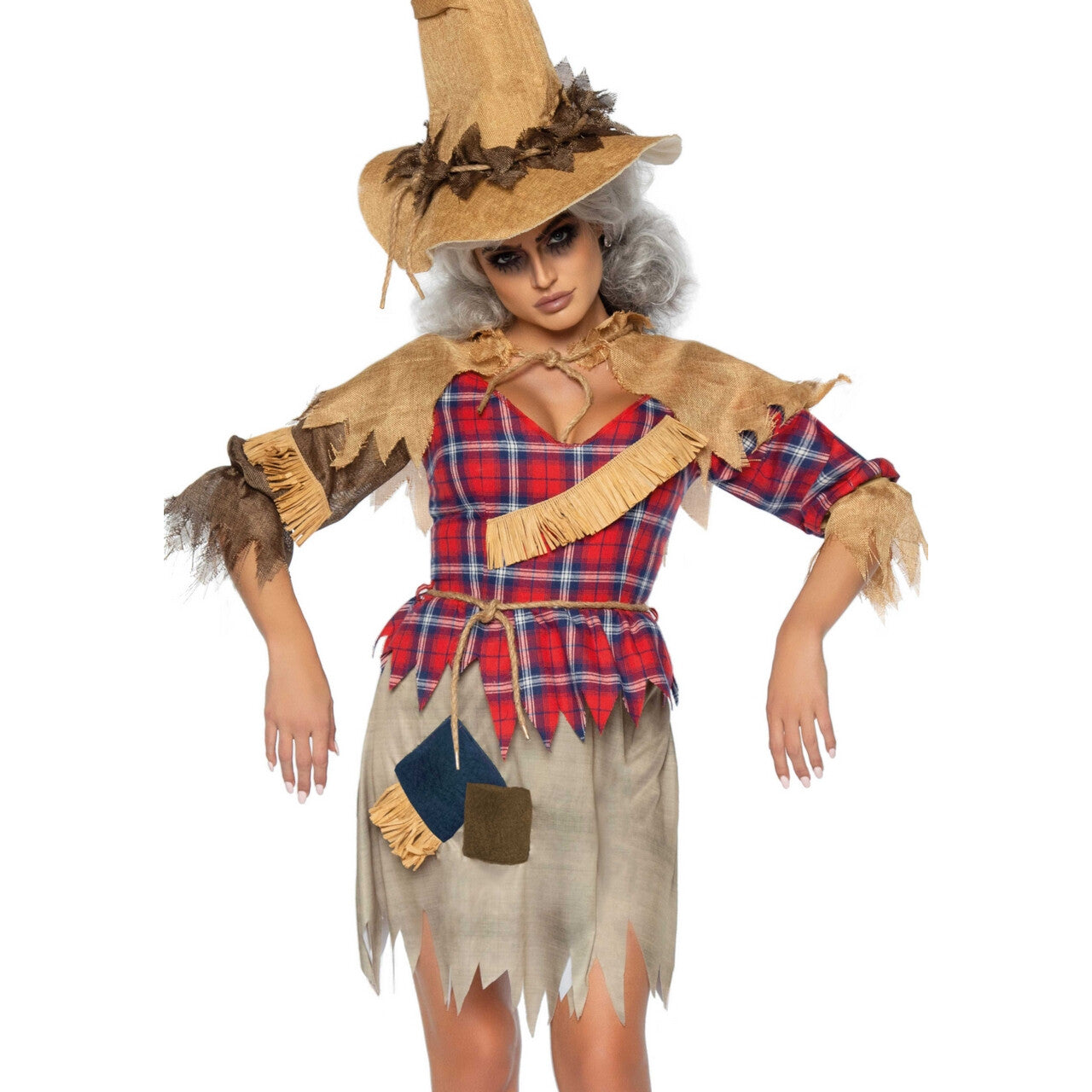Op deze afbeelding zie je een Kostuums, van het merk Leg Avenue. Iets Te Veel Kraaien Op Deze Vogelverschrikker Vrouw Kostuum