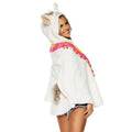 Witte Lama Mexicaanse Poncho Vrouw