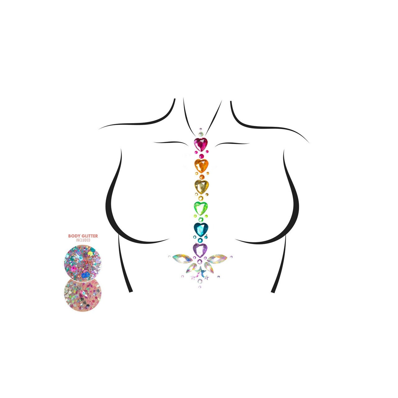 Op deze afbeelding zie je een Accessoires, van het merk Leg Avenue. Adore Body Jewels Sticker
