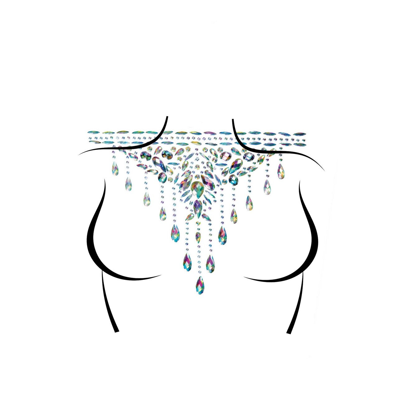 Op deze afbeelding zie je een Accessoires, van het merk Leg Avenue. Choker Body Jewels Sticker