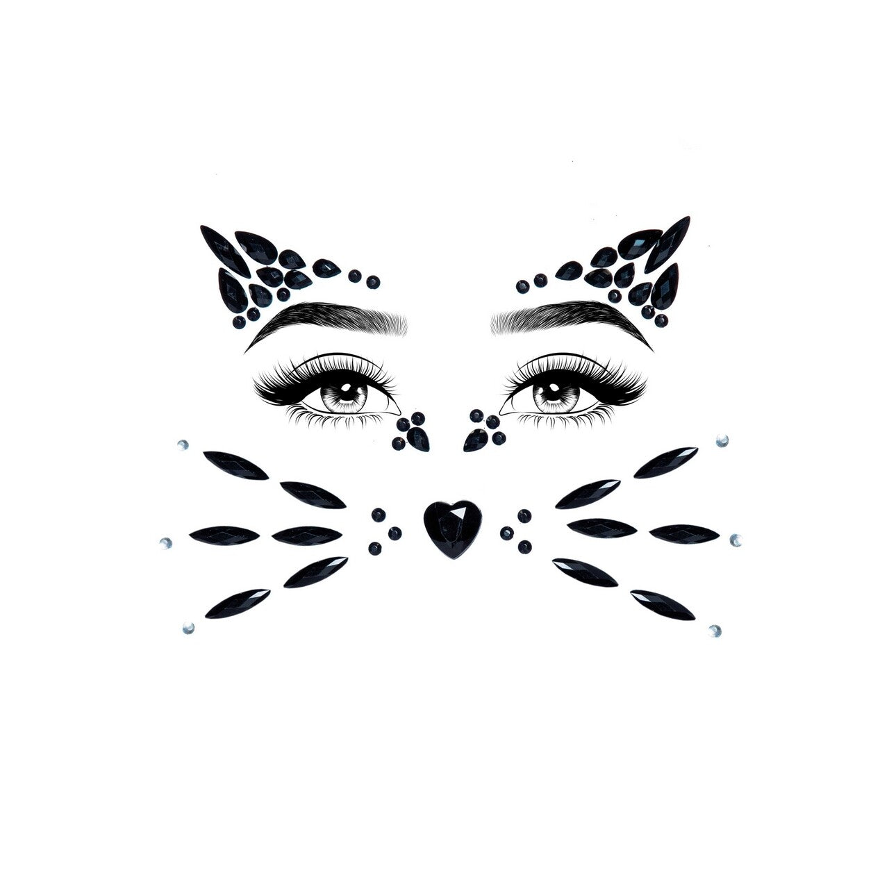 Op deze afbeelding zie je een Accessoires, van het merk Leg Avenue. Animal Face Jewels Sticker
