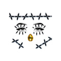 Stitches Face Jewels Sticker