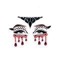 Vampire Face Jewels Sticker