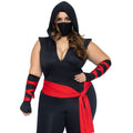 Dodelijke Low Kick Ninja Plus Size Vrouw Kostuum