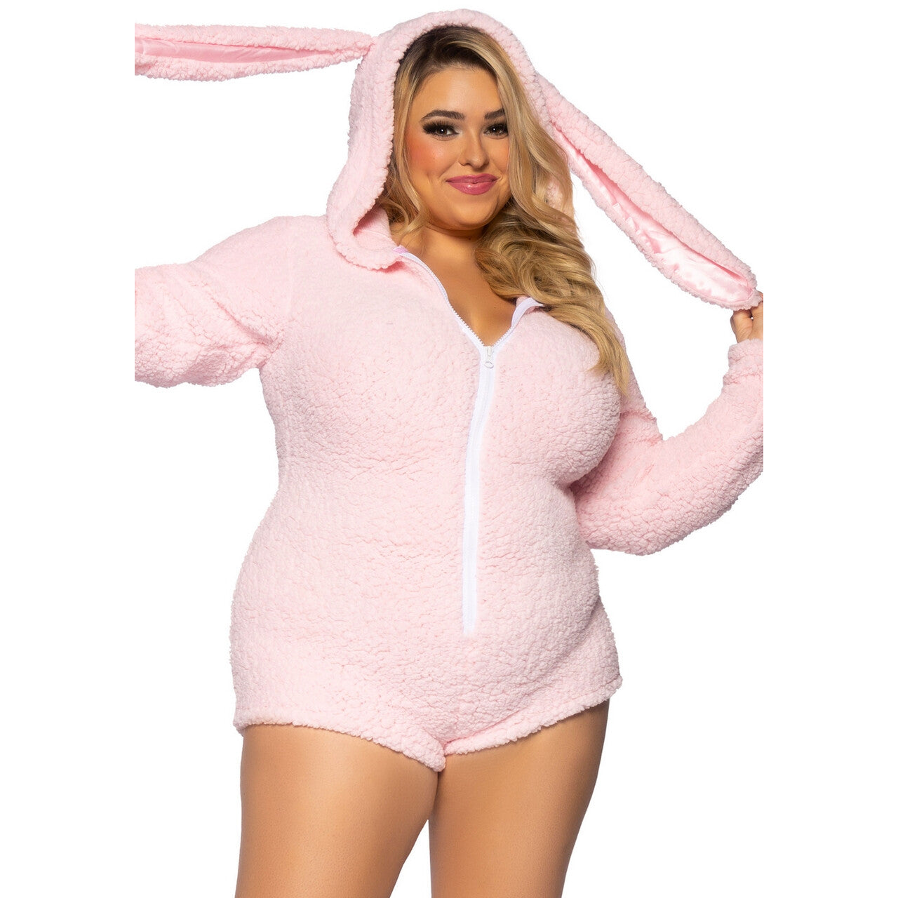 Op deze afbeelding zie je een Kostuums, van het merk Leg Avenue. Knuffelzacht Konijntje Wobbelina Plus Size Vrouw Kostuum