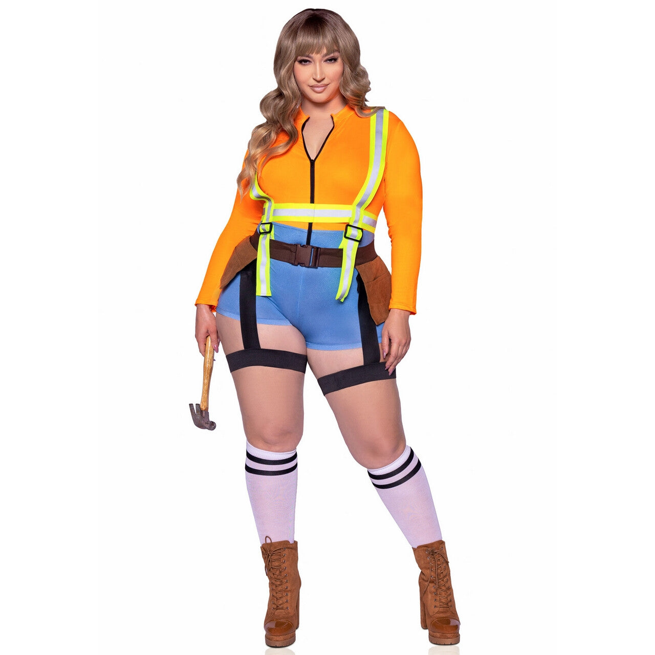 Op deze afbeelding zie je een Kostuums, van het merk Leg Avenue. Perfect Build Bouwvakker Plus Size Vrouw Kostuum