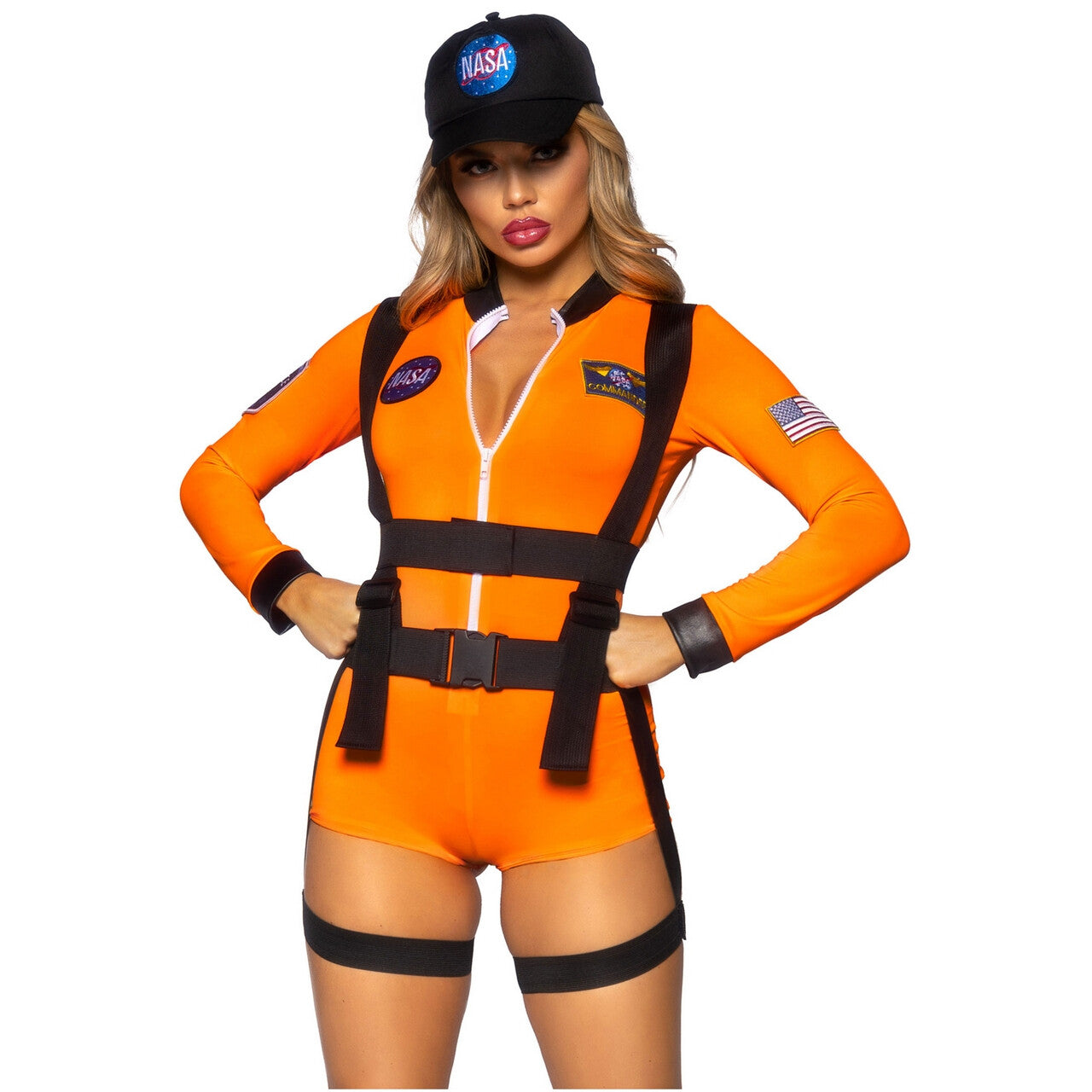 Op deze afbeelding zie je een Kostuums, van het merk Leg Avenue. Spicey Space Commander Vrouw Kostuum