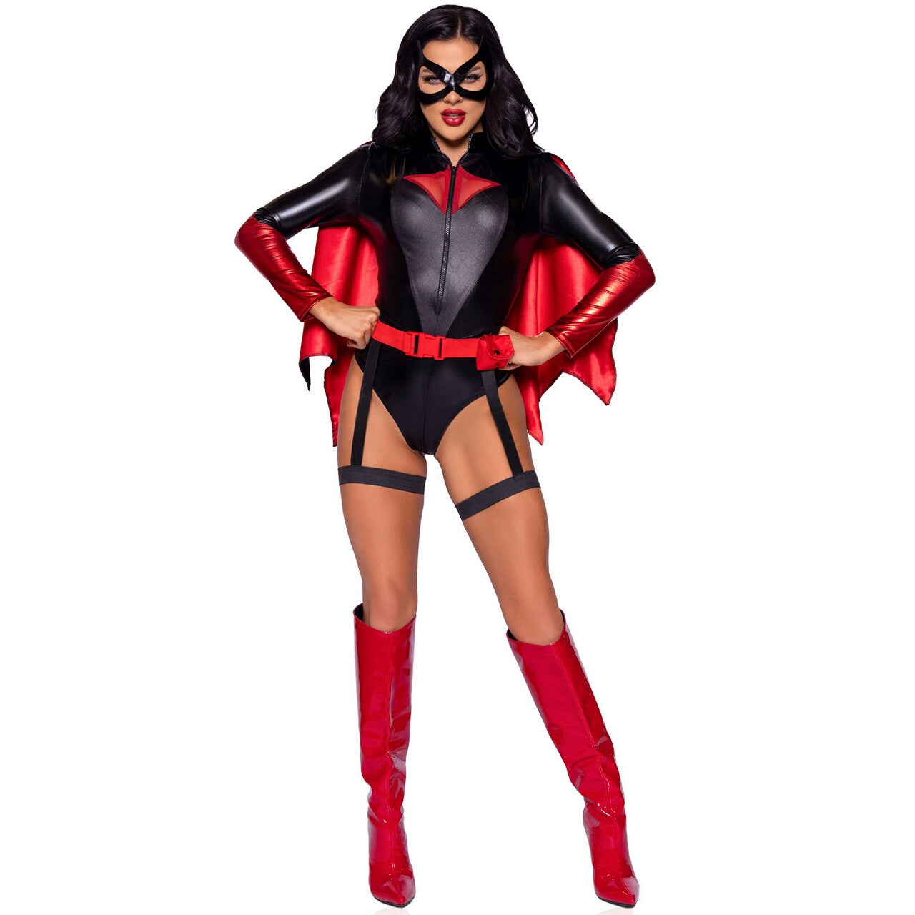 Op deze afbeelding zie je een Kostuums, van het merk Leg Avenue. Superheldin Batgirl Babe Vrouw Kostuum