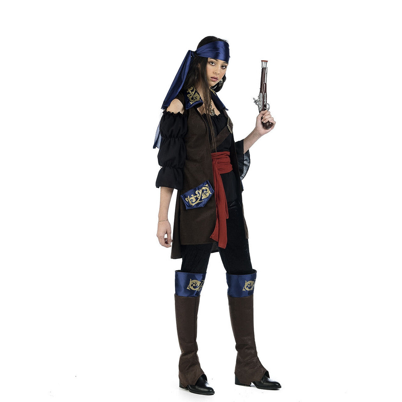 Op deze afbeelding zie je een Kostuums, van het merk Limit. Schrik Der Zeven Zeeen Zeerover Anne Bonny Vrouw Kostuum