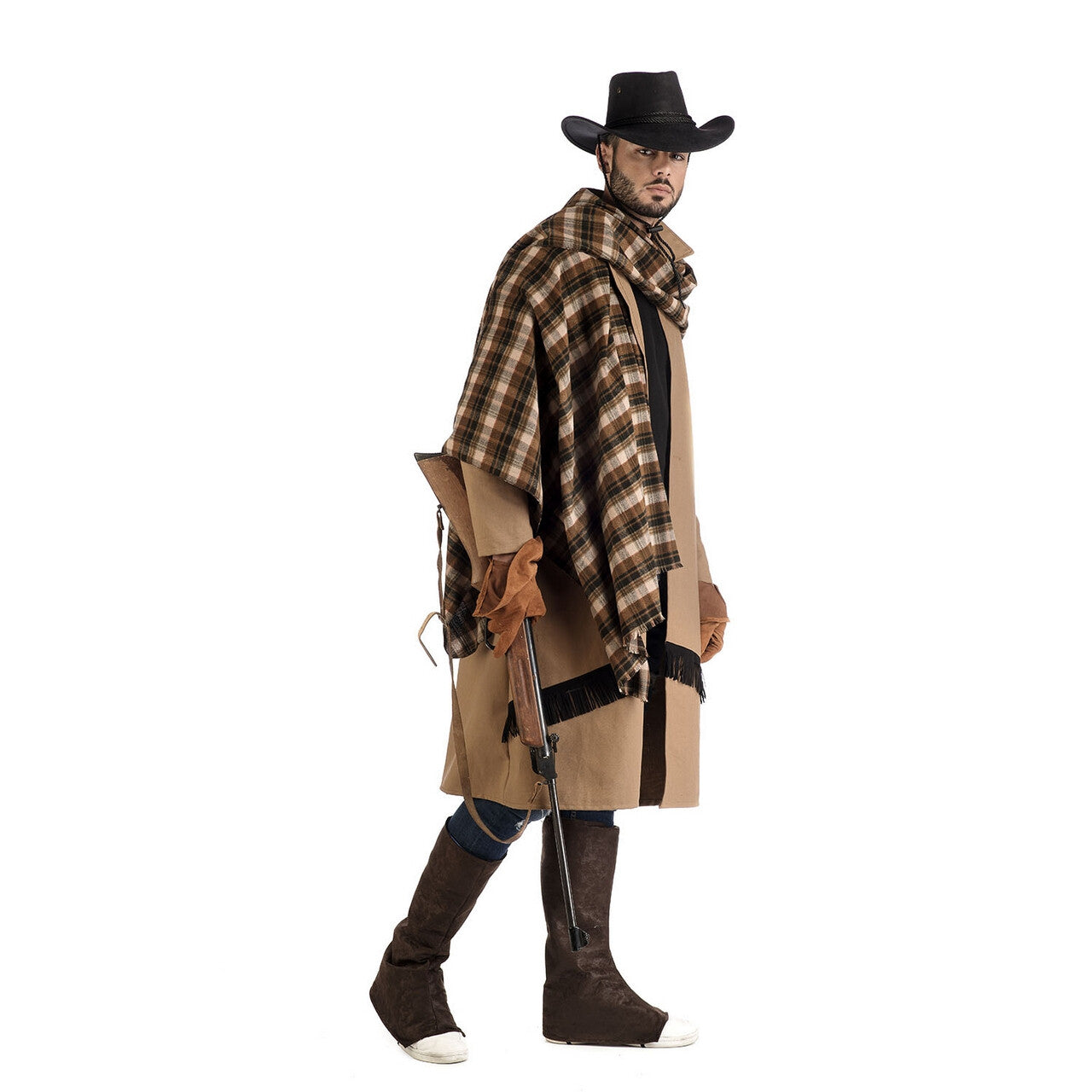 Op deze afbeelding zie je een Kostuums, van het merk Limit. Lonesome Cowboy Joe Jas En Omslagdoek Man Kostuum