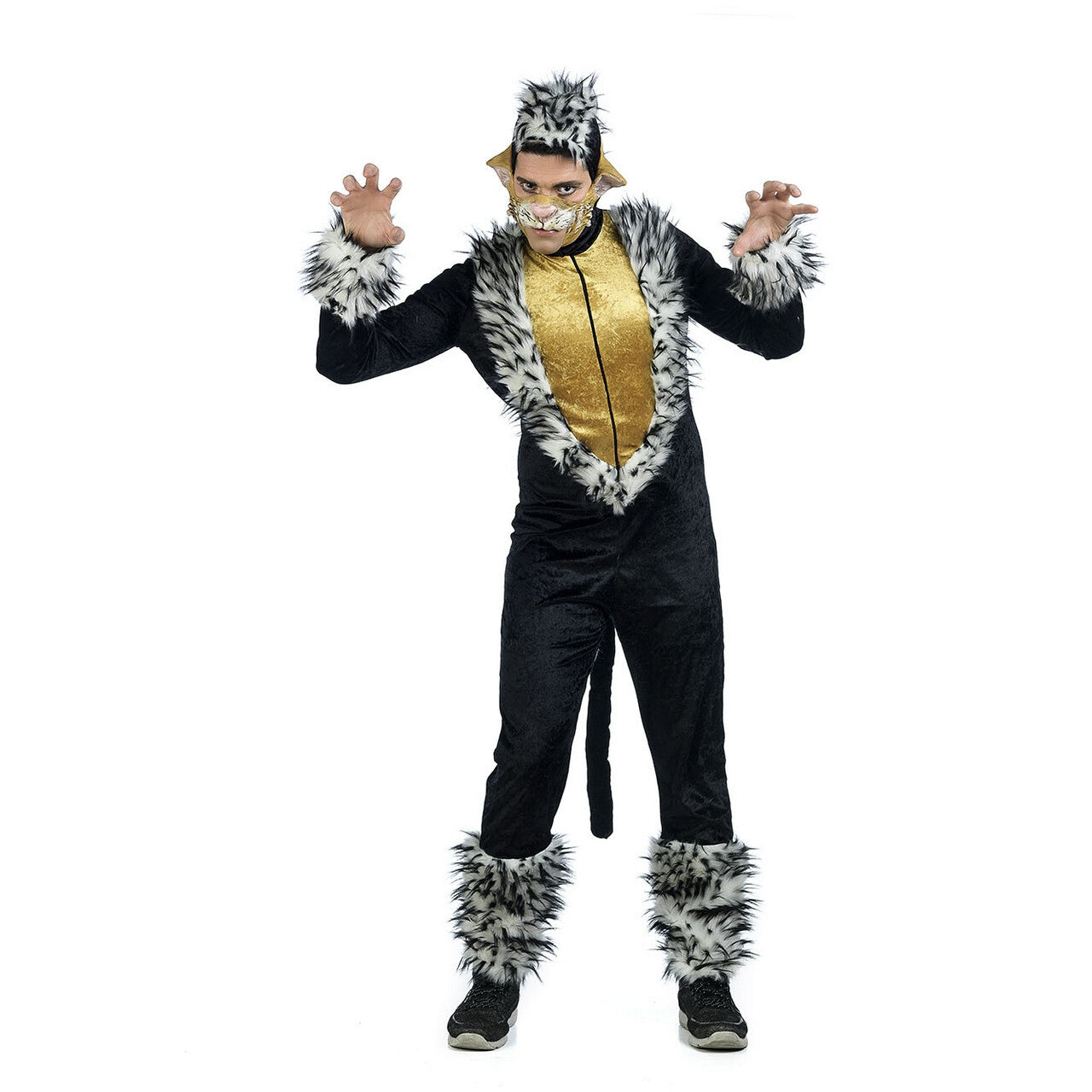 Op deze afbeelding zie je een Kostuums, van het merk Limit. Zwart Chique Musical Cats Katten Man Kostuum