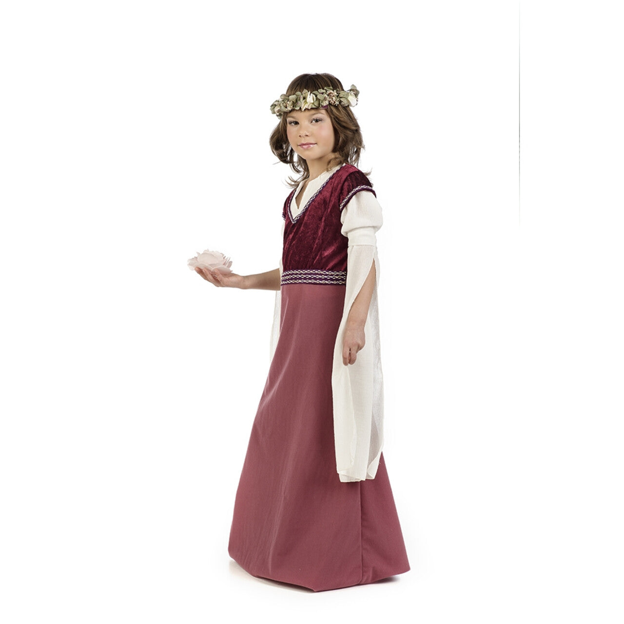 Op deze afbeelding zie je een Kostuums, van het merk Limit. Roze Hofdame Henriette Meisje Kostuum