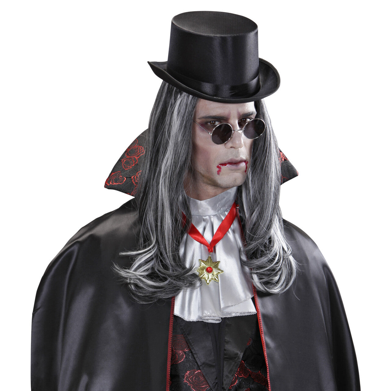 Op deze afbeelding zie je een Accessoires, van het merk Widmann. Pruik Victoriaanse Vampier
