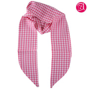 Op deze afbeelding zie je een Accessoires, van het merk Magic By Freddy's. Satijnen Sjaaltjes Roze Geblokt 6 Stuks