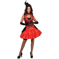 Red Lace Burlesque Gilet Moulin Rouge Vrouw