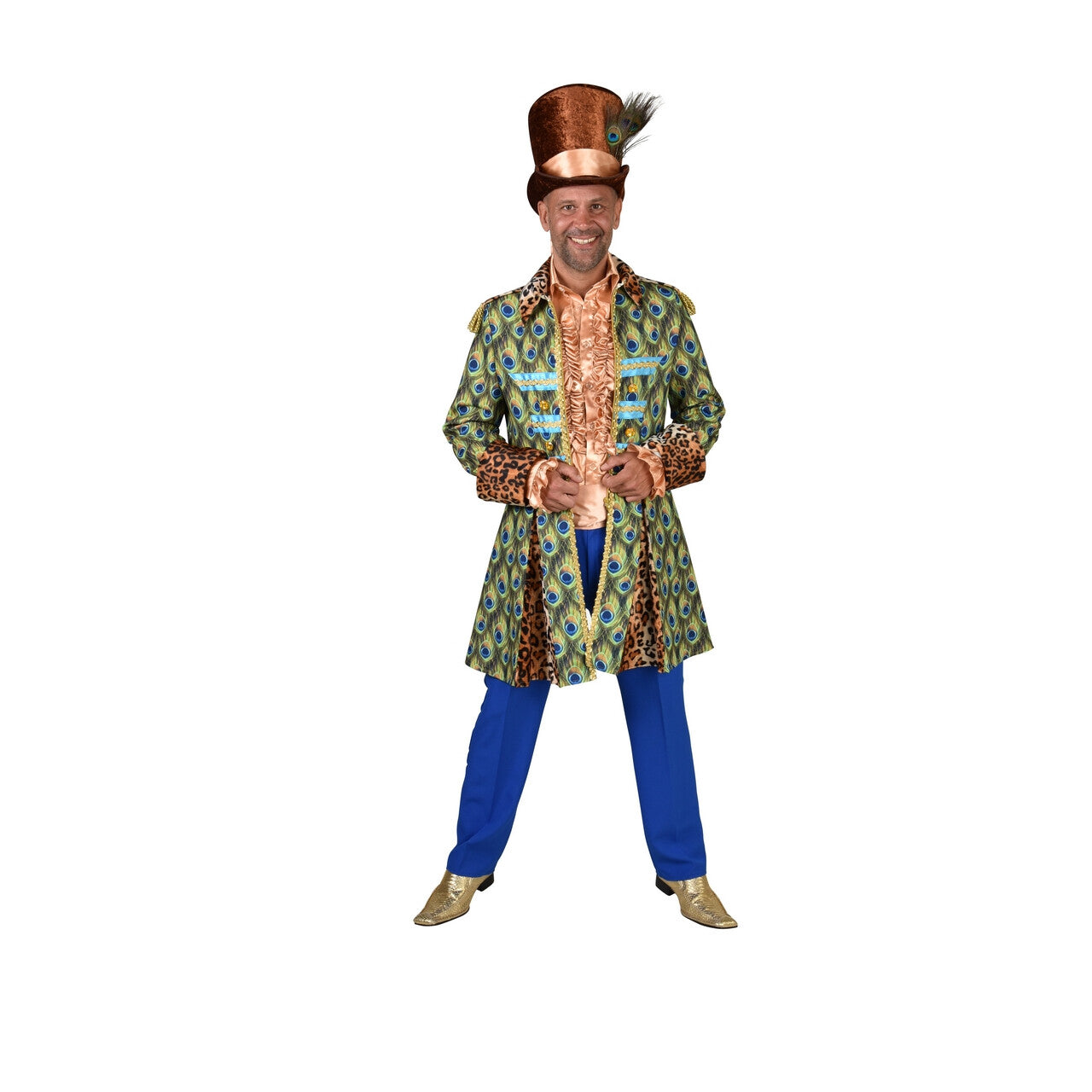 Op deze afbeelding zie je een Kostuums, van het merk Magic By Freddy's. Zo Trots Als Een Pauw Jas Man