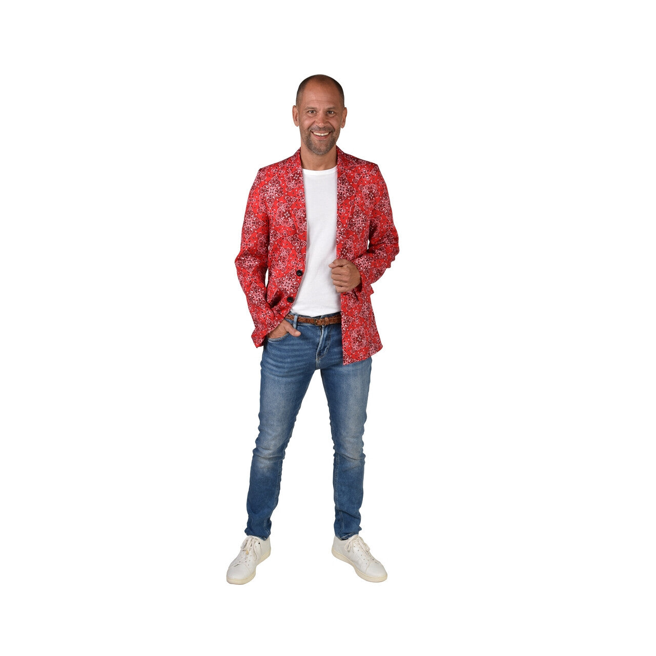 Op deze afbeelding zie je een Kostuums, van het merk Magic By Freddy's. Superboer Zakdoek Jas Man