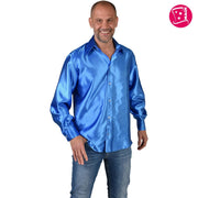 Op deze afbeelding zie je een Kostuums, van het merk Magic By Freddy's. Overhemd Satijn Blauw Man