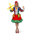 Regenboog Clown Pipo Pracht Vrouw Kostuum