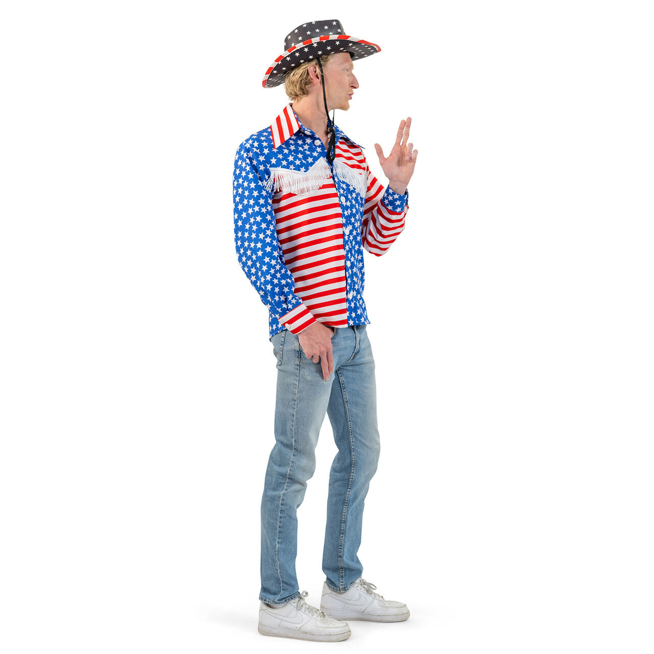 Op deze afbeelding zie je een Kostuums, van het merk Magic By Freddy's. USA Western Billy Shirt Man