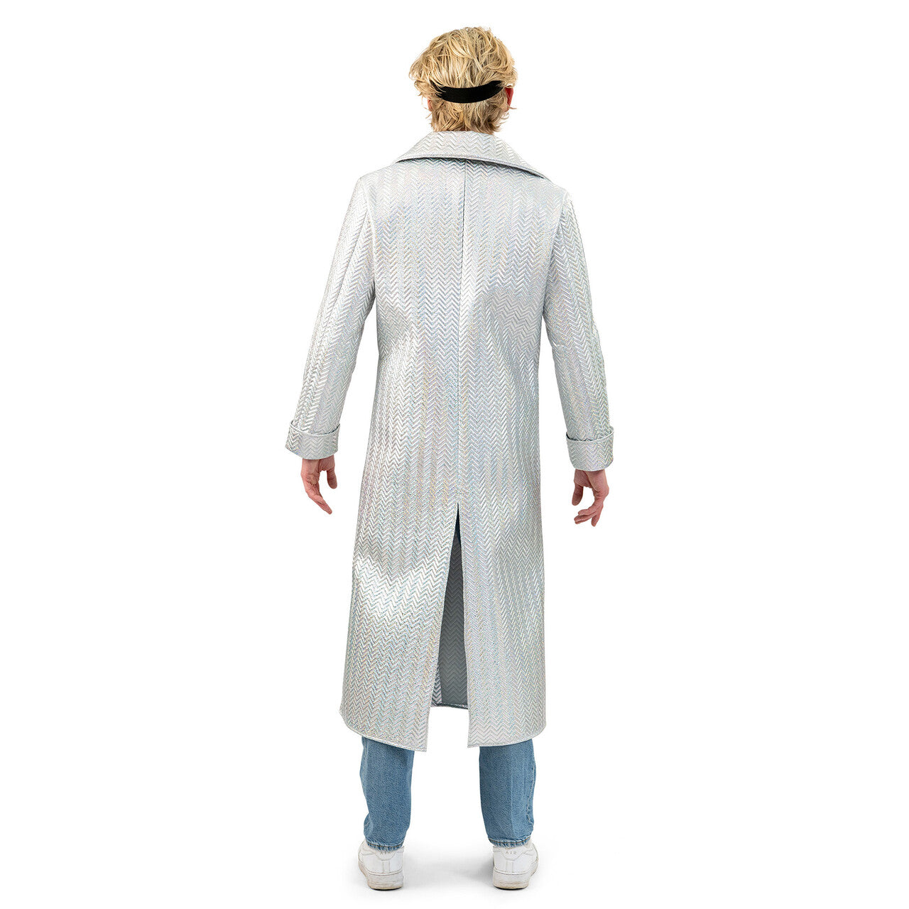 Op deze afbeelding zie je een Kostuums, van het merk Magic By Freddy's. Zilveren Burning Man Jas