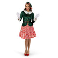 Santas Favoriete Kerst Elf Vrouw Kostuum