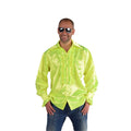 Dance All Night Ruches Blouse Neon Geel Man