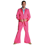 Op deze afbeelding zie je een Kostuums, van het merk Magic By Freddy's. Roze Saturday Night Boogie Night Man Kostuum