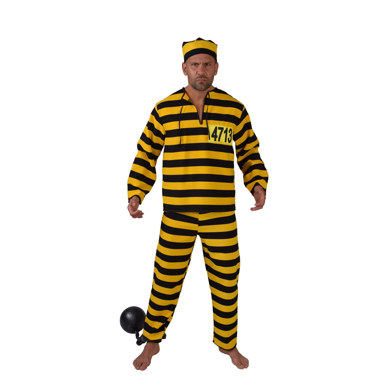 Op deze afbeelding zie je een Kostuums, van het merk Magic By Freddy's. Achtenveertig Keer Levenslang Gevangenis Boef Man Kostuum