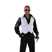Op deze afbeelding zie je een Kostuums, van het merk Magic By Freddy's. Fout Jaren 70 Vest Wit Man