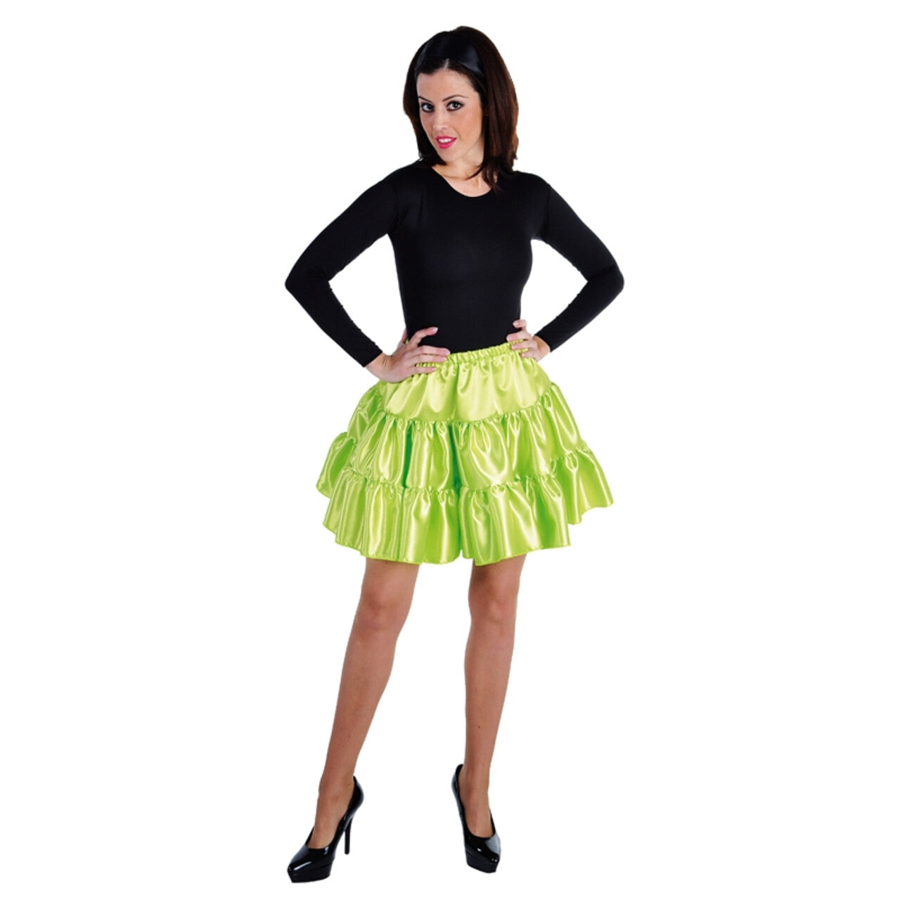 Op deze afbeelding zie je een Kostuums, van het merk Magic By Freddy's. Rock Around The Clock Volangen Rok Groen Vrouw