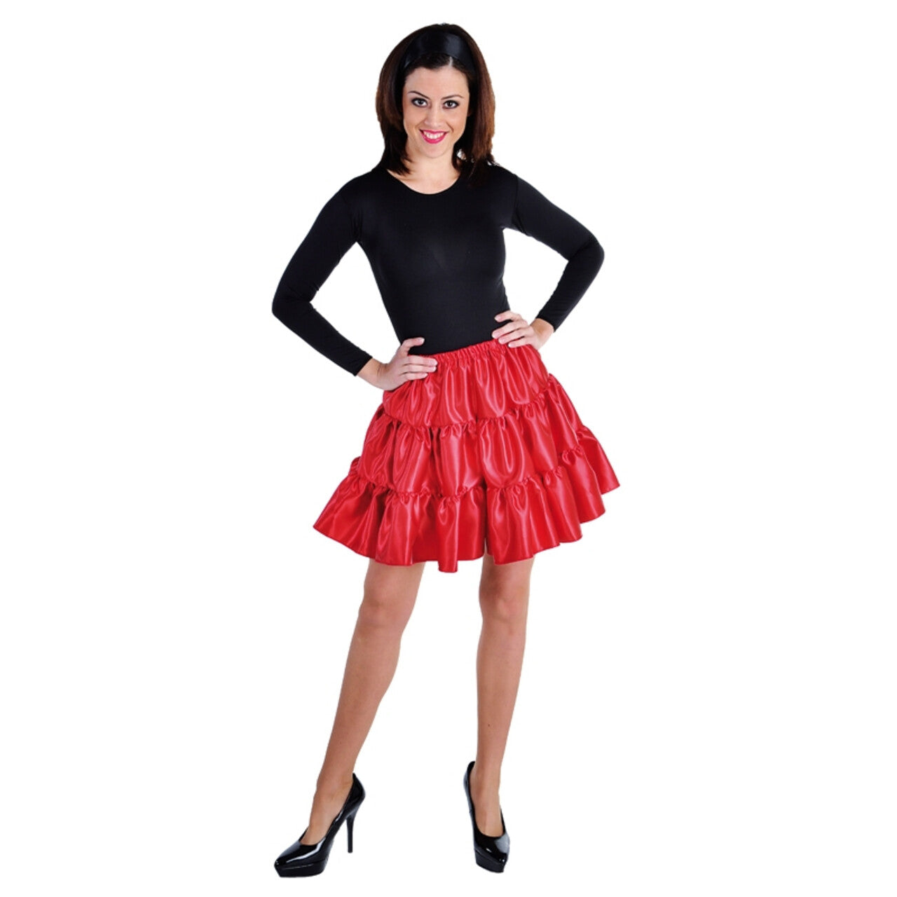 Op deze afbeelding zie je een Kostuums, van het merk Magic By Freddy's. Rock Around The Clock Volangen Rok Rood Vrouw