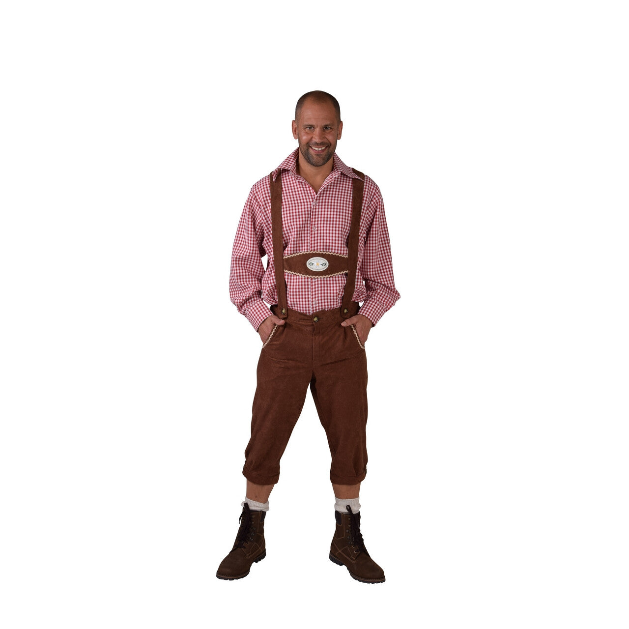 Op deze afbeelding zie je een Kostuums, van het merk Magic By Freddy's. Lederhosen Norbert Noch Ein Bier Bruin Man