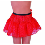 Op deze afbeelding zie je een Kostuums, van het merk Magic By Freddy's. Petticoat Korte Tutu Kantwerk Bloemen Rood Vrouw