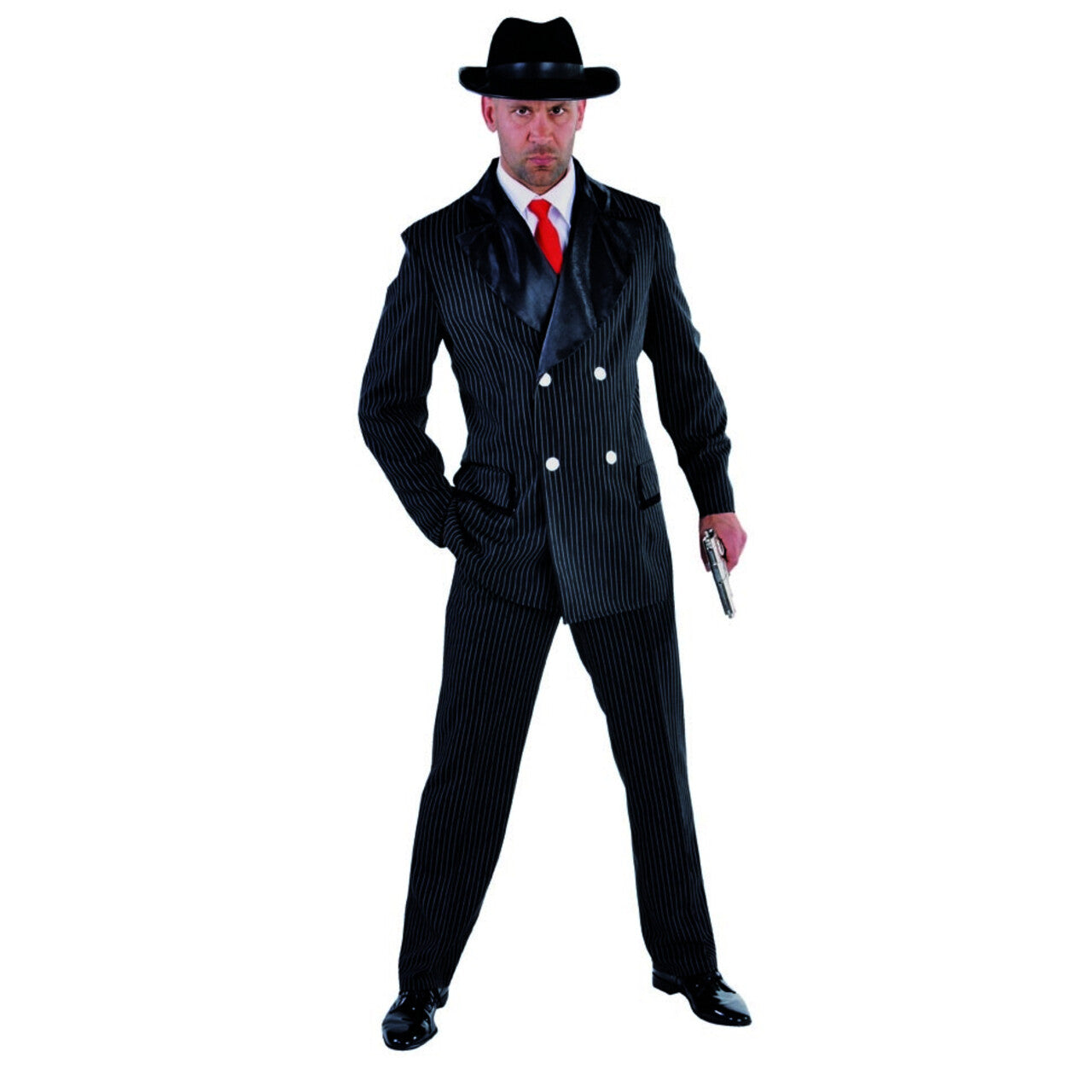 Op deze afbeelding zie je een Kostuums, van het merk Magic By Freddy's. Capo Di Tutti Capi Maffia Man Kostuum
